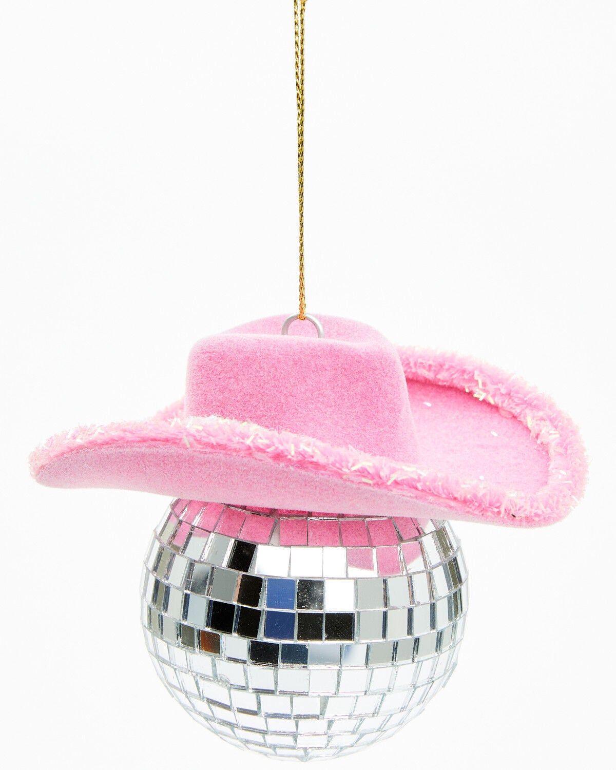 Kurt Adler Mirror Ball With Cowboy Hat Ornament, Multi, hi-res