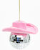 Image #1 - Kurt Adler Mirror Ball With Cowboy Hat Ornament, Multi, hi-res