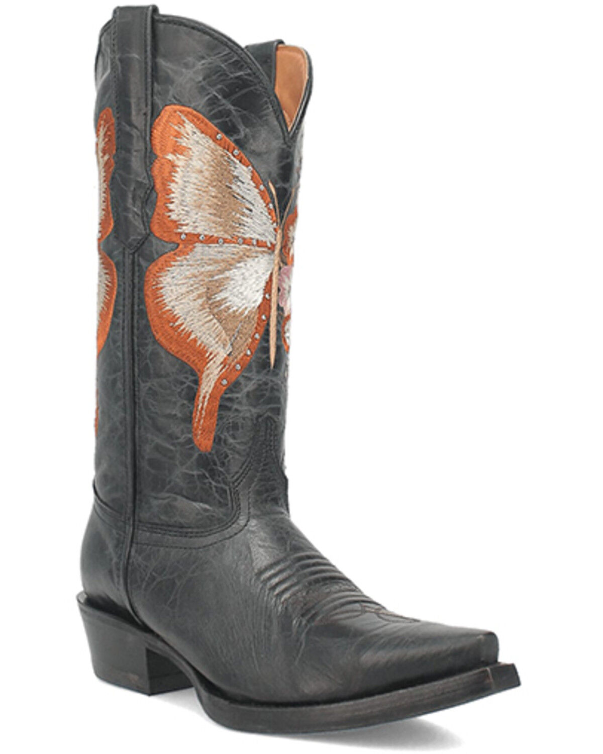 Image #1 - Dingo Women's Duchess Embroidered Western Boots - Snip Toe, Black, hi-res