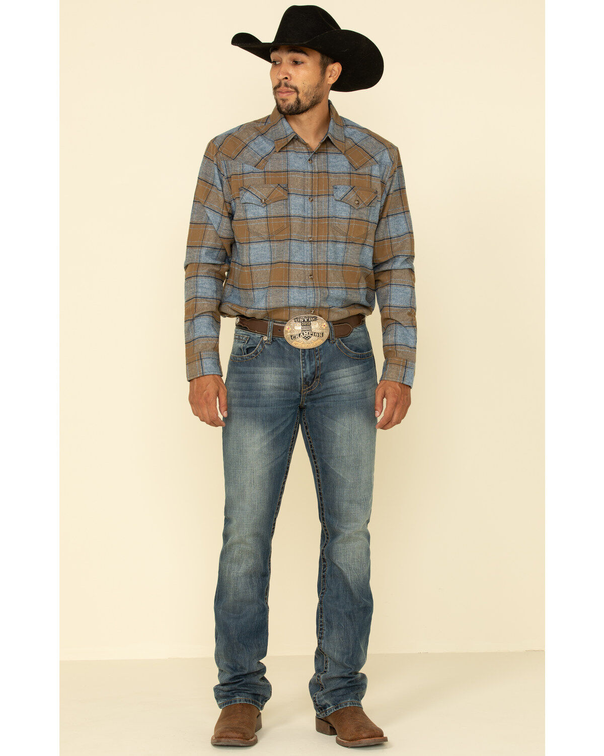 Image #5 - Stetson Men's 1014Rocker Fit Bootcut Jeans, Blue, hi-res