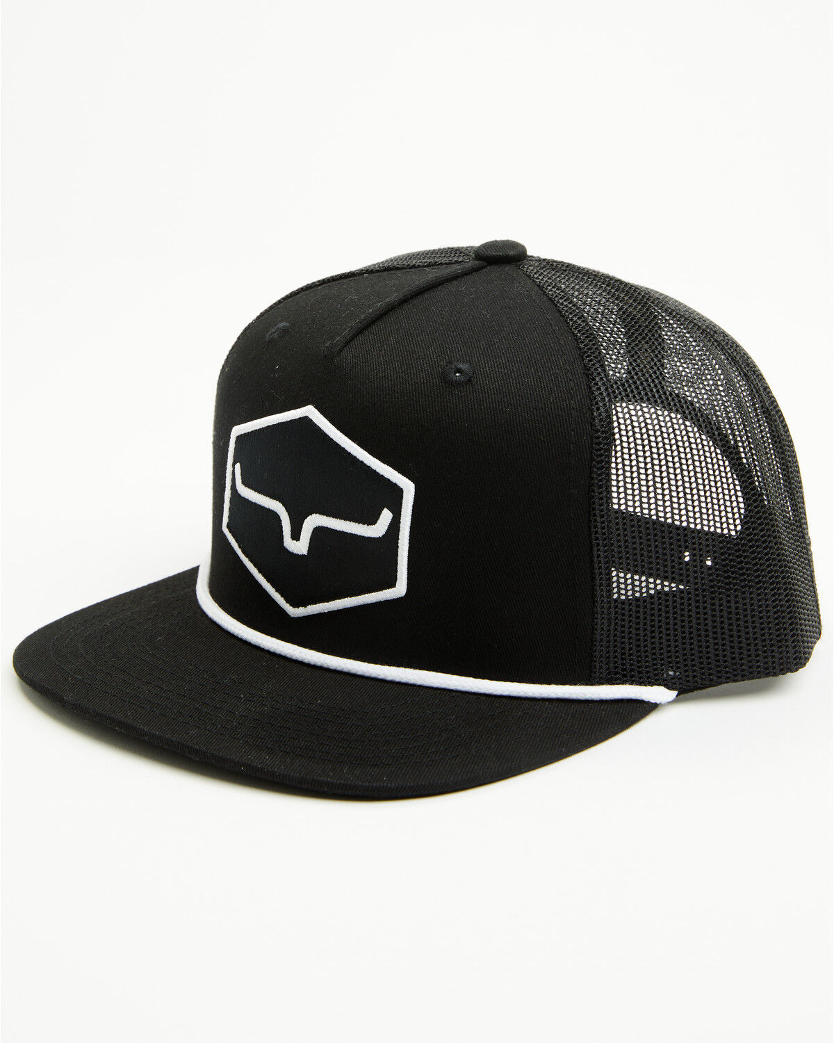 Image #1 - Kimes Ranch Men's Logo Patch Ball Cap, Black, hi-res