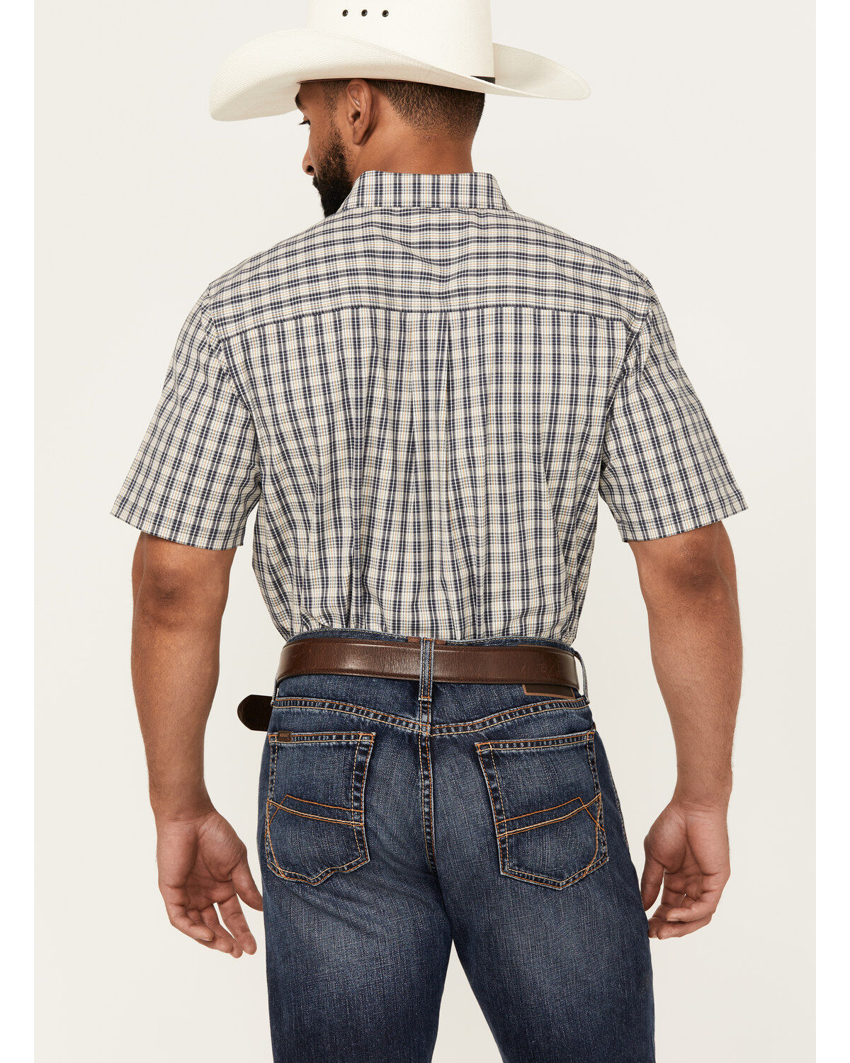 Product Name:  Cody James Men's Plaid Print Short Sleeve Button-Down Stretch Western Shirt