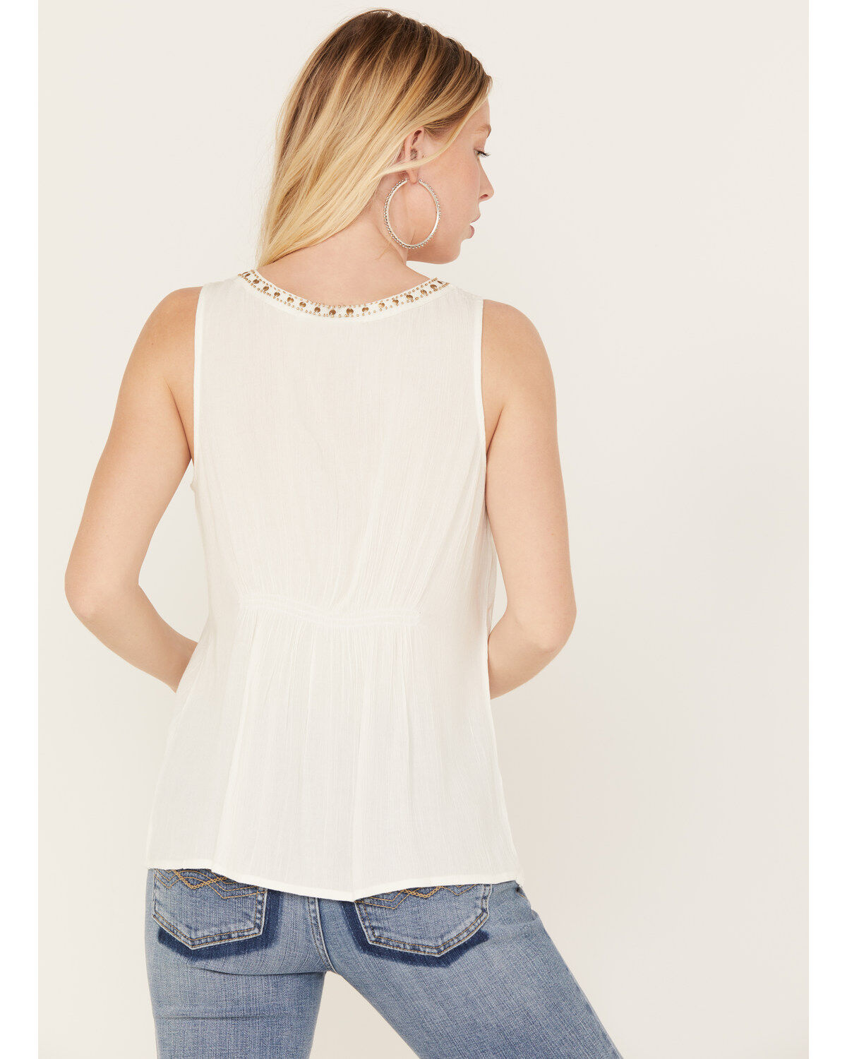 Image #5 - Idyllwind Women's Camellia Sleeveless Top, Ivory, hi-res