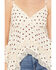 Image #3 - Wild Moss Women's Polka Dot Lace Hanky Hem Sleeveless Top, Ivory, hi-res