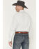 Image #4 - George Strait by Wrangler Men's Geo Print Long Sleeve Button-Down Stretch Western Shirt, White, hi-res