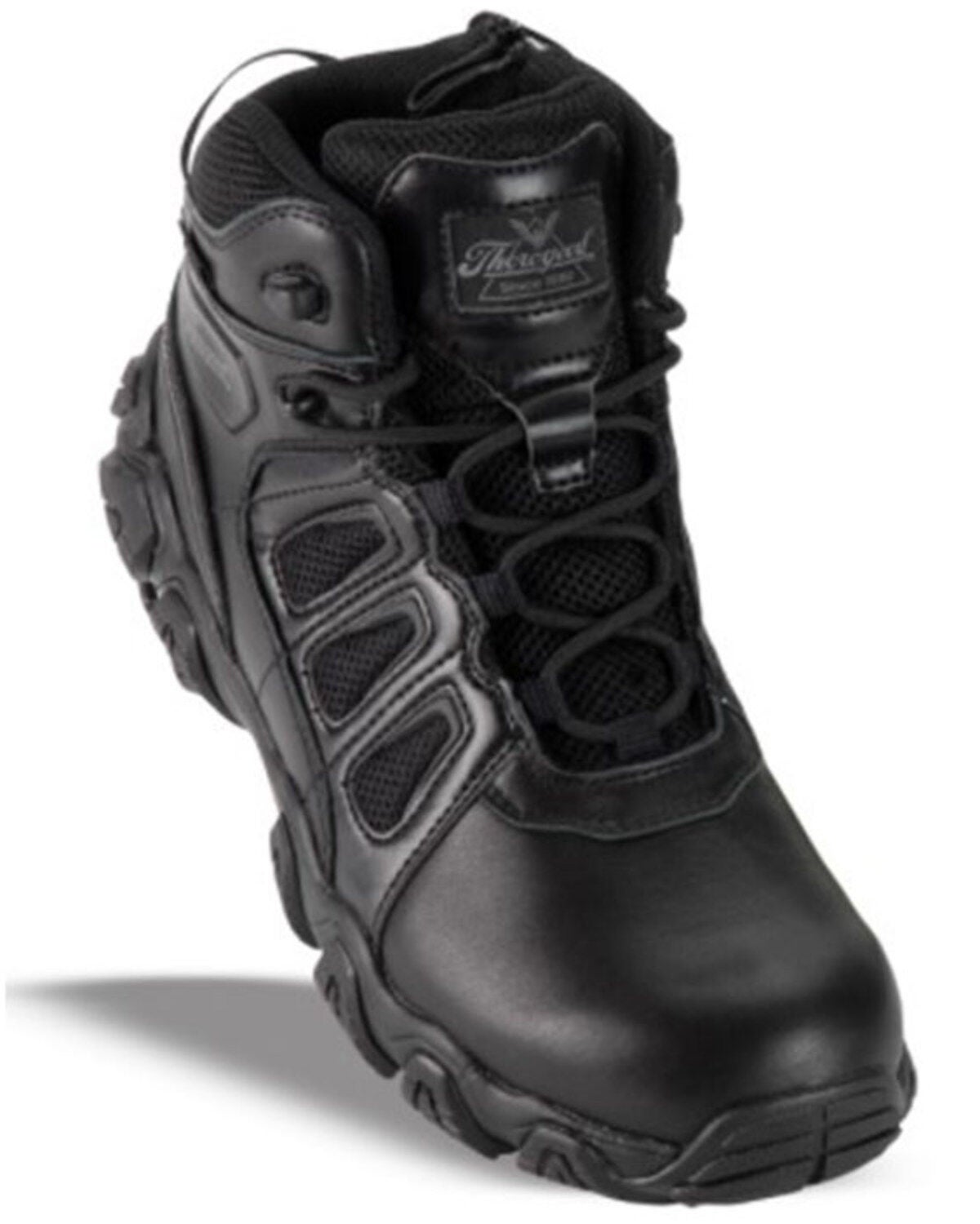 Thorogood Men's 6" Crosstrex Polishable BBP Waterproof Work Boots - Composite Toe, Black, hi-res