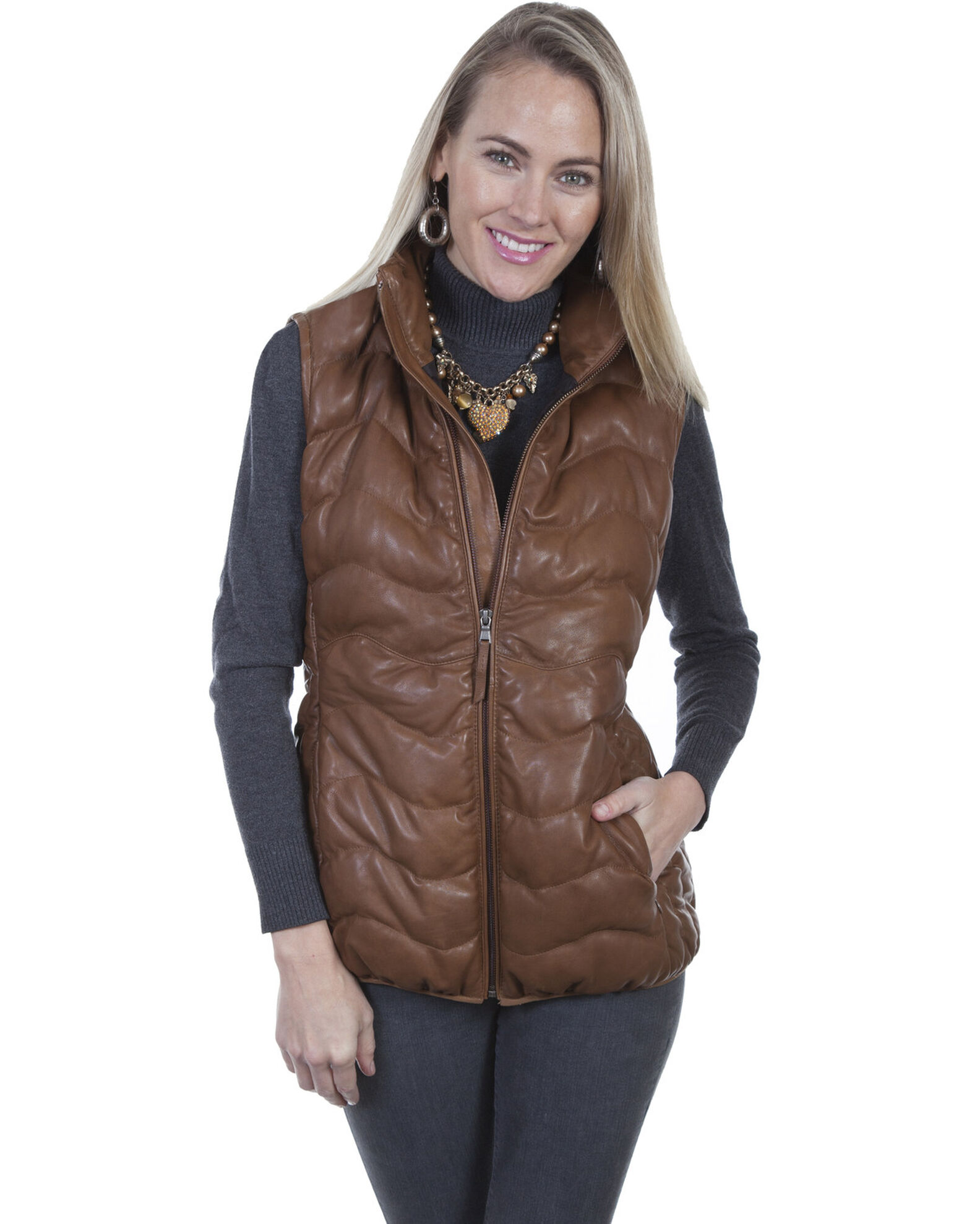 Scully leather vest sale