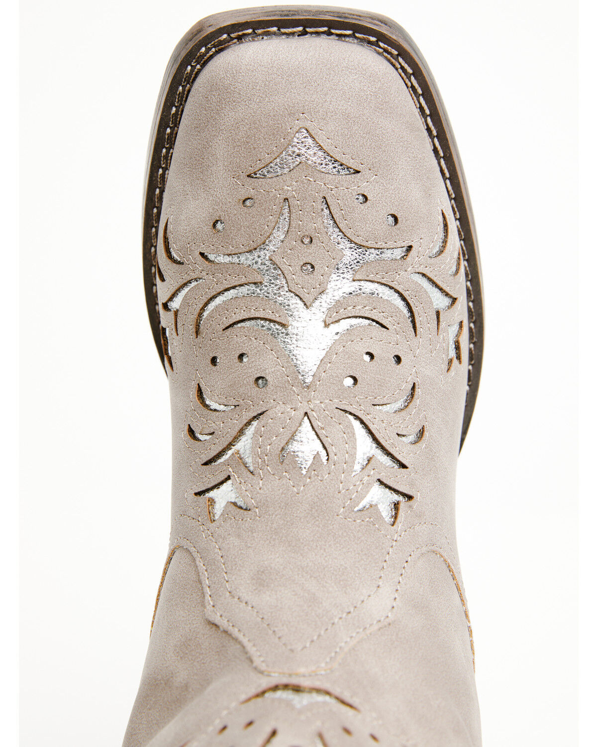 Image #6 - Roper Women's Kennedy Performance Western Boots - Broad Square Toe, Grey, hi-res