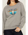 Ariat Women's R.E.A.L. Pacific Steerhead Sweatshirt , Heather Grey, hi-res