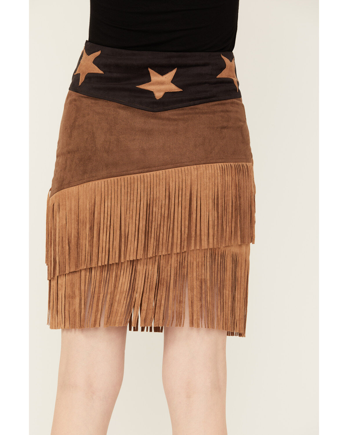 Image #4 - Vocal Women's Star Fringe Skirt, Black, hi-res