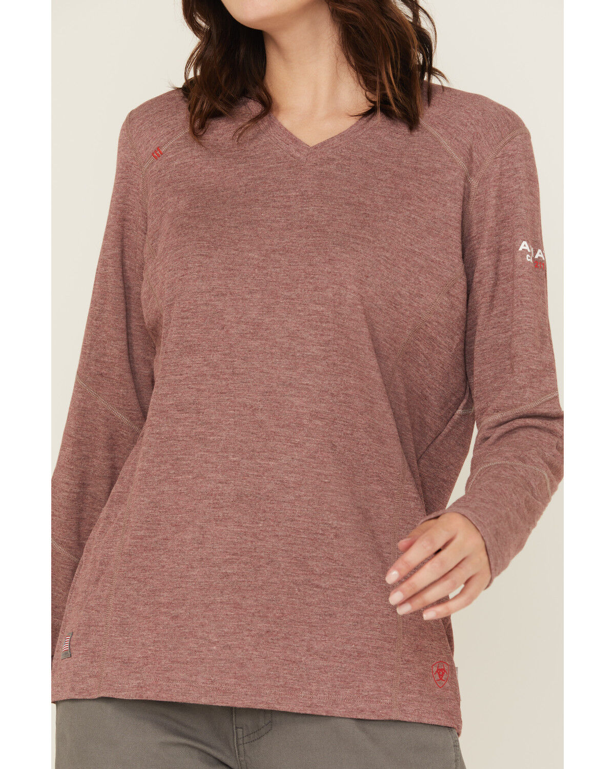 Image #3 - Ariat Women's FR Primo Long Sleeve Baselayer Work Shirt, Pink, hi-res