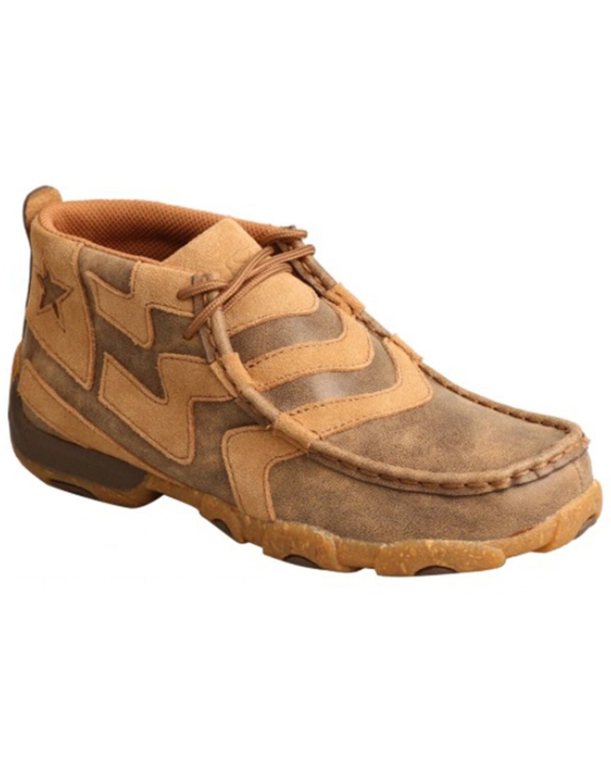 Twisted X Boys' Chukka Driving Mocs, Brown, hi-res