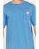 Image #3 - Carhartt Men's Loose Fit Heavyweight Logo Pocket Work T-Shirt, Blue, hi-res