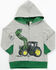Image #1 - John Deere Tractor Fleece Zip Hooded Jacket, Heather Grey, hi-res