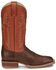 Justin Men's McLane Western Boots - Broad Square Toe, Brown, hi-res