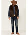 Image #2 - Cripple Creek Men's Navajo Print Zip-Front Blanket Vest, Brown, hi-res