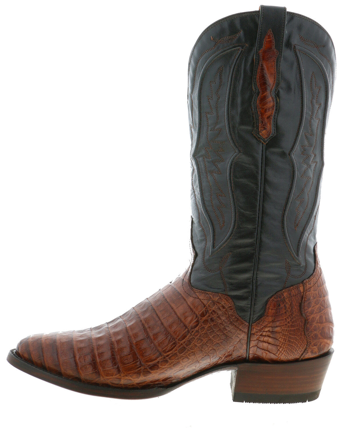 Image #3 - El Dorado Men's Caiman Belly Western Boots - Round Toe, , hi-res