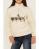 Image #3 - Ariat Girls' Horses Graphic Pullover, Beige, hi-res