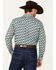 Image #4 - RANK 45® Men's Abstract Geo Print Long Sleeve Button-Down Shirt, Medium Blue, hi-res