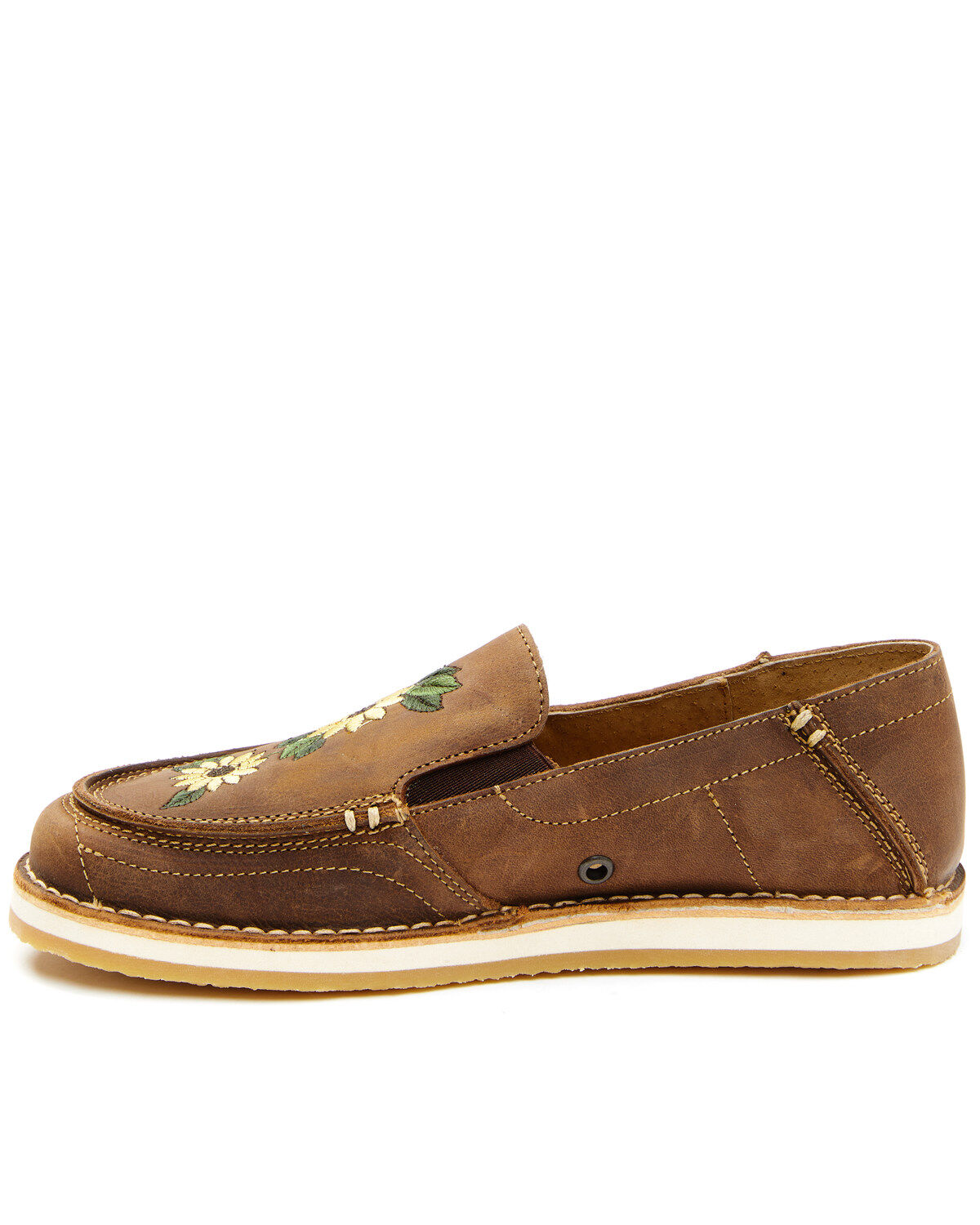 Image #3 - RANK 45® Women's Sunflower Slip-On Shoes - Moc Toe, Tan, hi-res