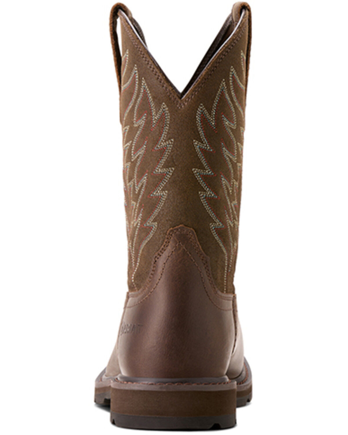 Image #3 - Ariat Men's Groundbreaker Square Toe Western Work Boots, Brown, hi-res