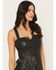 Image #3 - Idyllwind Women's Roycroft Faux Leather Fringe Bustier, Black, hi-res