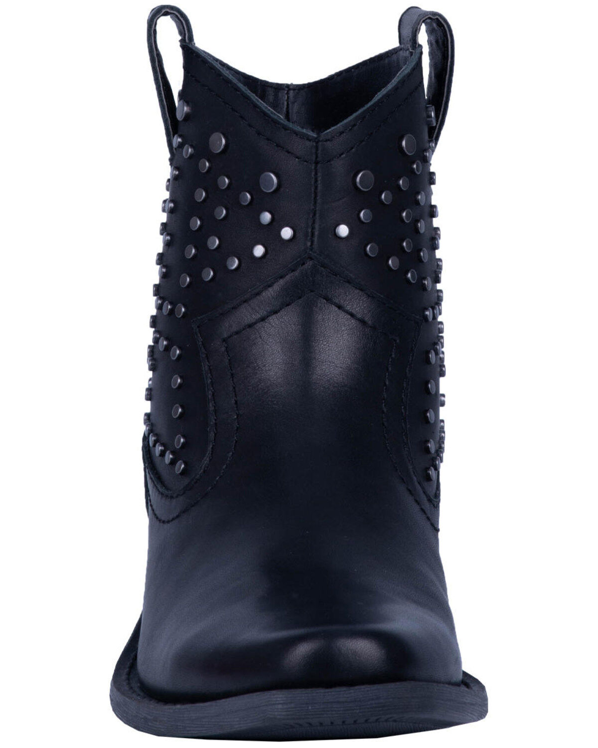 black studded bootie