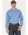 Image #1 - Ariat Men's FR Air Henley Long Sleeve Button-Down Work Shirt, Medium Blue, hi-res