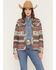 Image #1 - Outback Trading Co Women's Lorelei Southwestern Print Long Sleeve Snap Performance Shirt, Red, hi-res