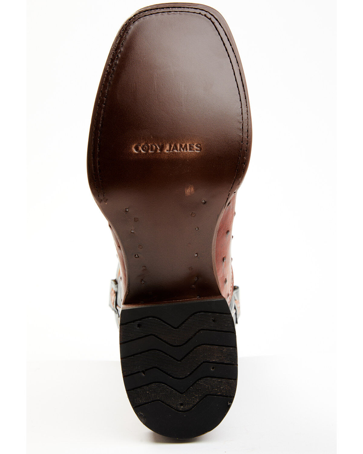 Image #7 - Cody James Men's Exotic Full-Quill Ostrich Western Boots - Broad Square Toe, Cognac, hi-res