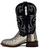 Dan Post Women's Exotic Karung Snake Western Boot - Broad Square Toe , Black, hi-res