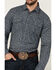 Image #3 - Cody James Men's Grande Floral Print Long Sleeve Pearl Snap Western Shirt, Navy, hi-res