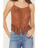 Image #3 - Idyllwind Women's Boot Stitch Faux Suede Tank, Caramel, hi-res