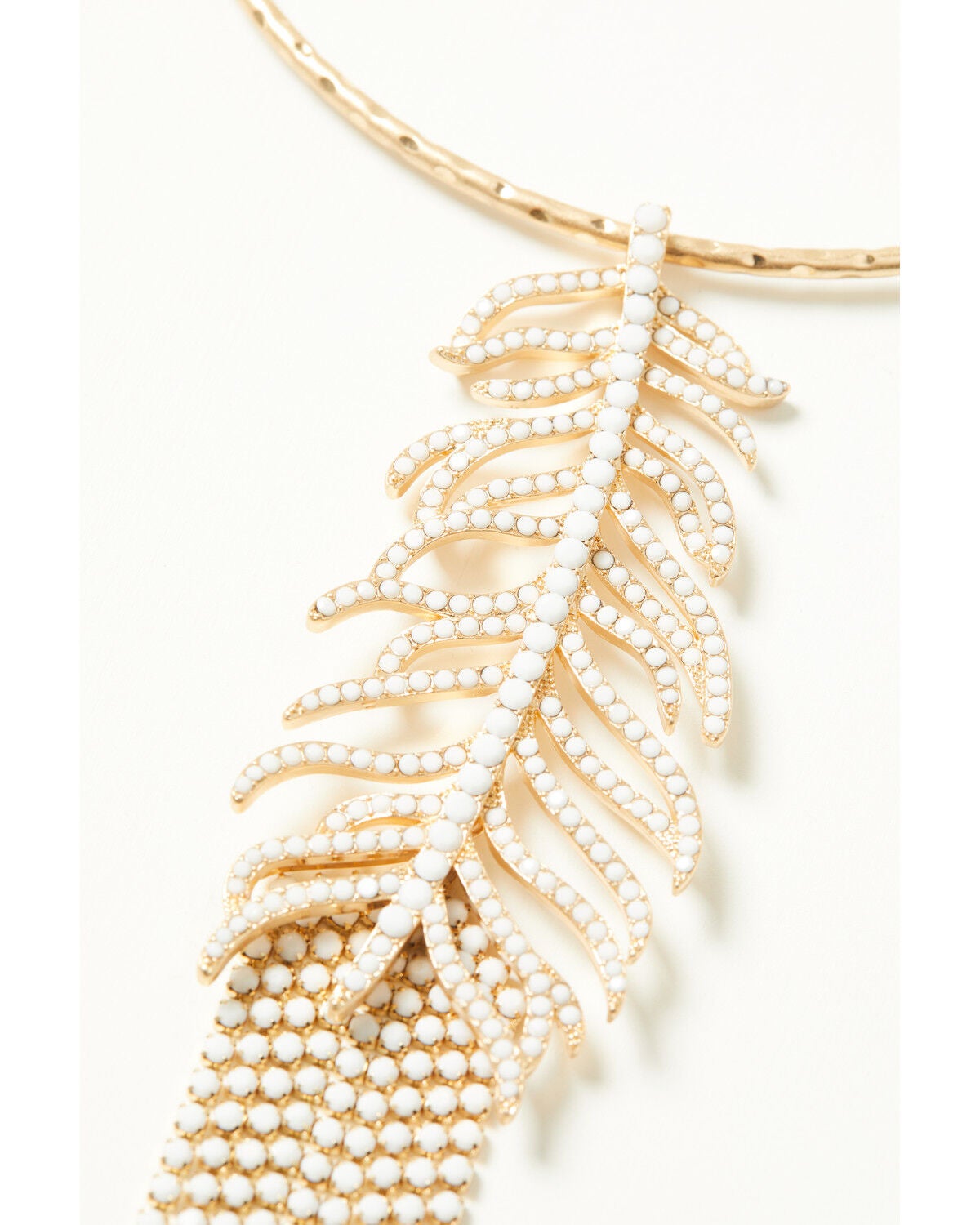 Image #2 - Lainey Wilson Women's Feather Collar Necklace, Gold, hi-res