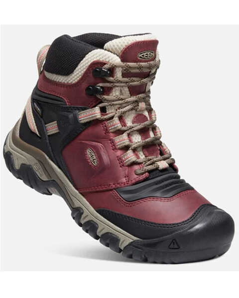 Keen Women's Ridge Flex Waterproof Hiking Boots, Wine, hi-res