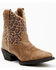 Image #1 - Laredo Women's Leopard Print Western Fashion Booties - Round Toe, Leopard, hi-res