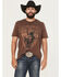 Image #1 - Wrangler Men's For The Ride Of Life Short Sleeve Graphic T-Shirt, Dark Brown, hi-res