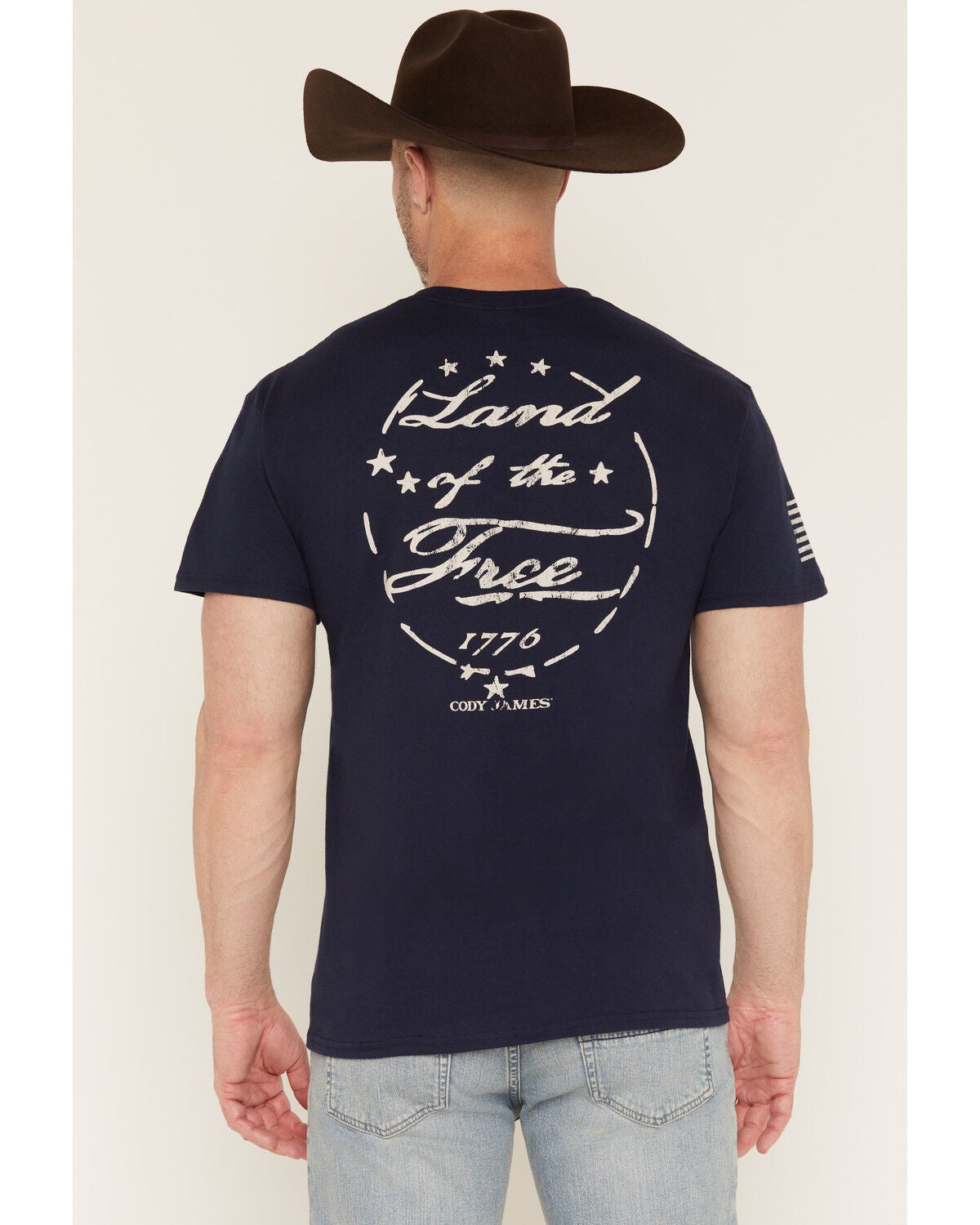 Cody James Men's Land of the Free 250th Anniversary Short Sleeve Graphic T-Shirt, Navy, hi-res