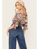 Shyanne Women's Ruffle Off Shoulder Chiffon Top, Pecan, hi-res