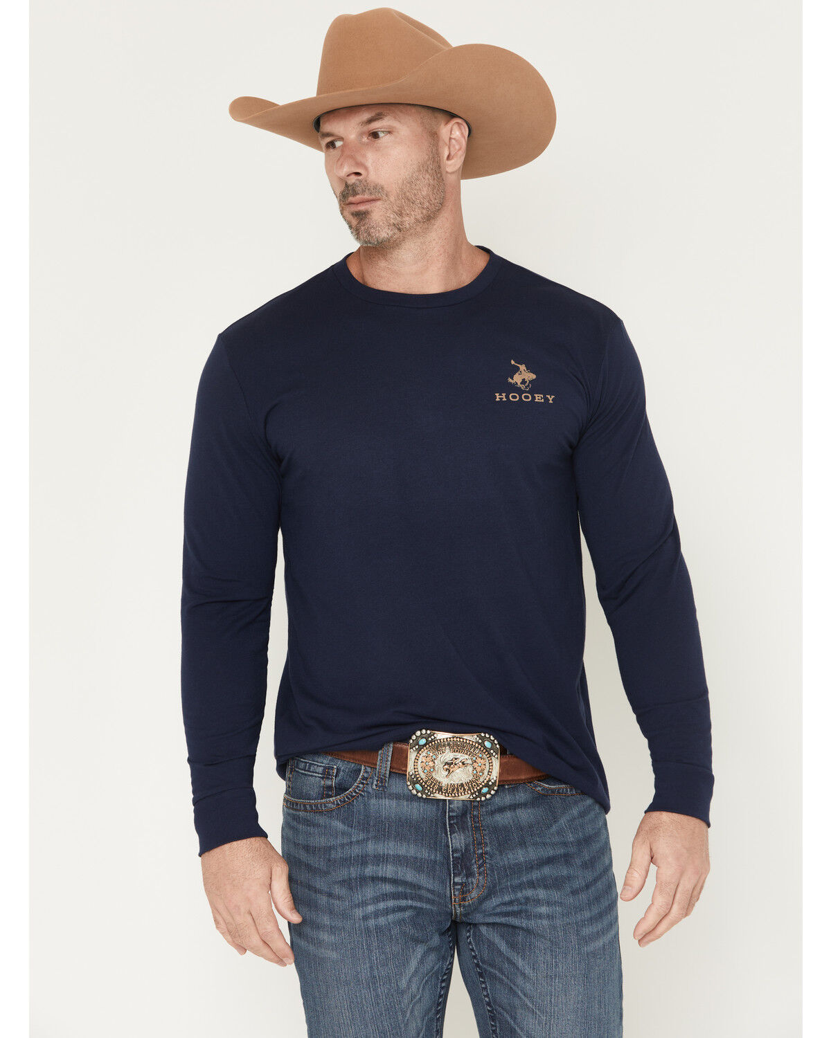 Image #2 - Hooey Men's Hooey Rocks Long Sleeve Graphic T-Shirt, Navy, hi-res