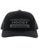 Hooey Men's Horizon Logo Patch Mesh Back Trucker Cap, Black, hi-res