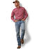 Image #2 - Ariat Men's Indiana Plaid Print Long Sleeve Button-Down Performance Western Shirt, Red, hi-res