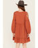 Image #4 - Jolt Women's Embroidered Gauze Mini Dress, Rust Copper, hi-res