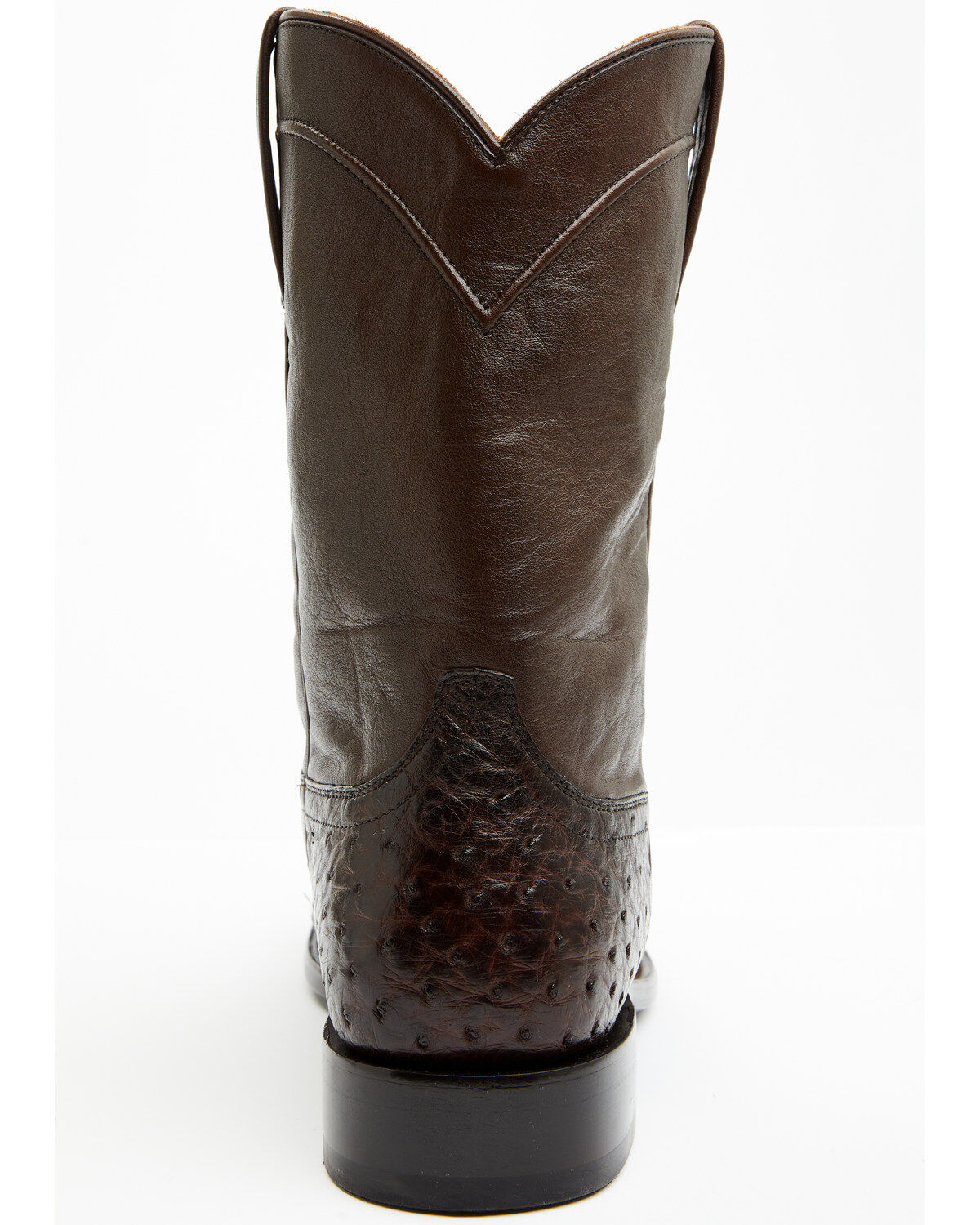 Image #5 - Cody James Black 1978® Men's Carmen Exotic Full-Quill Ostrich Roper Boots - Round Toe, Chocolate, hi-res