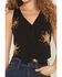 Image #3 - Blue B Women's Star Sequins Denim Vest, Black, hi-res
