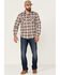 Image #2 - Brixton Men's Bowery Summer Weight Plaid Button-Down Western Shirt, Orange, hi-res
