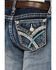Image #2 - Miss Me Girls' Medium Wash Faded Stretch Bootcut Jeans, Light Blue, hi-res