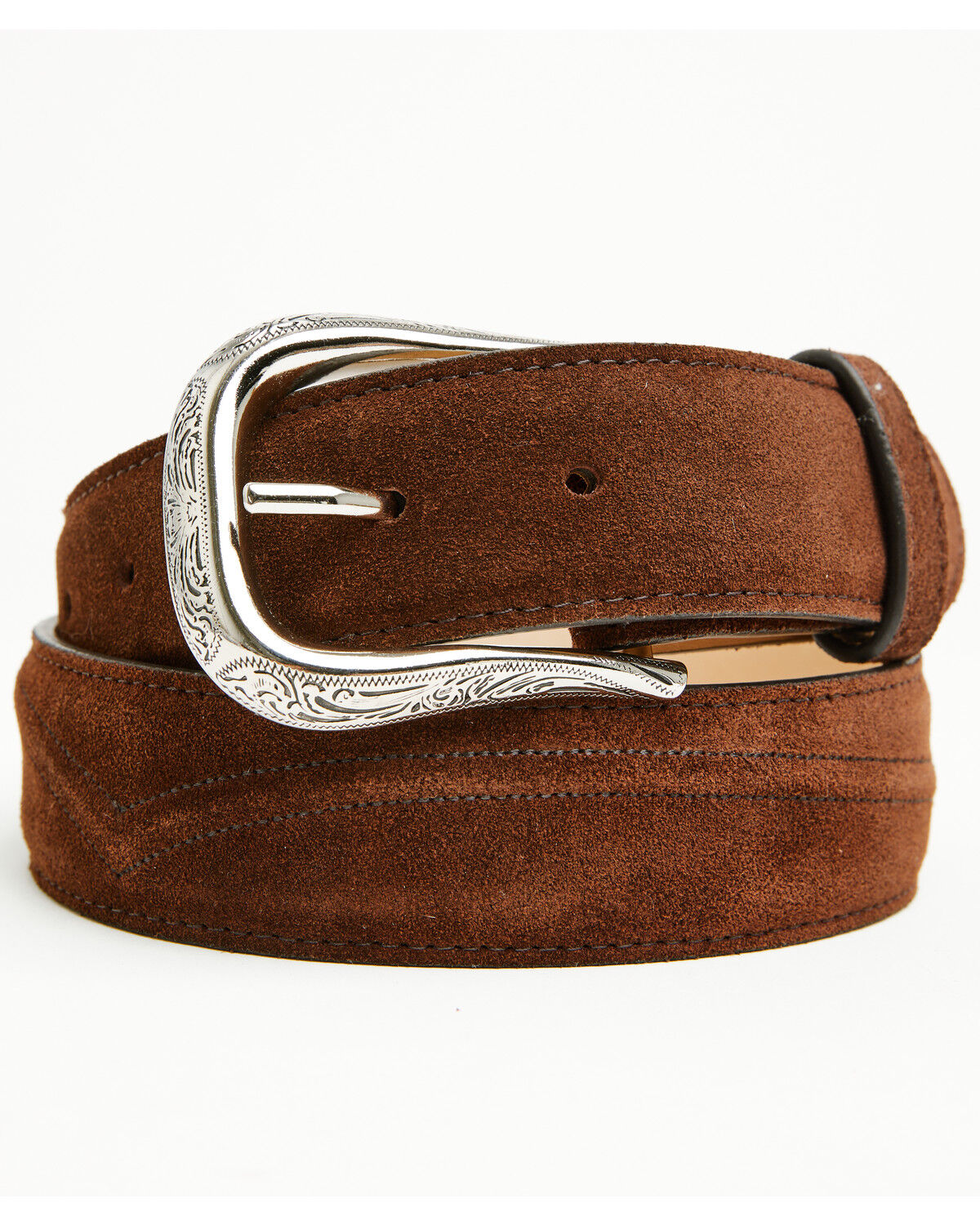 Image #2 - Cody James Black 1978™ Men's Monty Suede Belt, Chocolate, hi-res