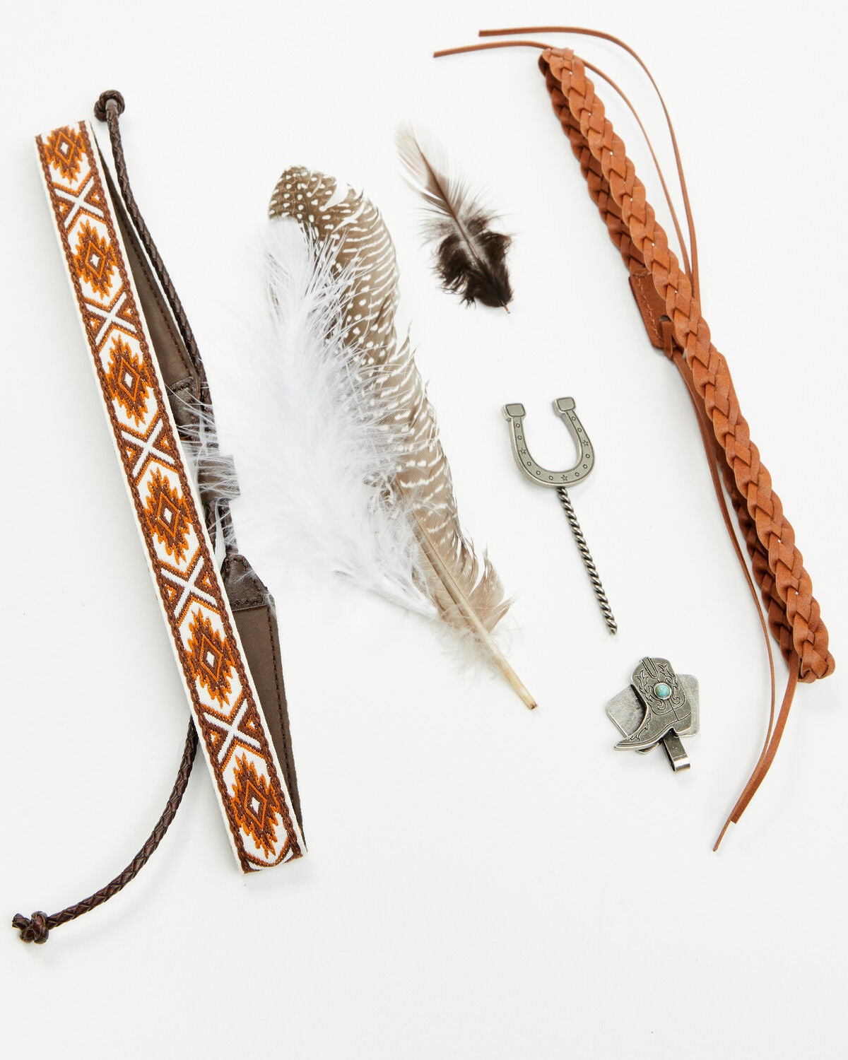 Boot Barn Southwestern Western Hat Accessory Set, Rust Copper, hi-res