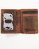 Image #2 - Hooey Men's Brown Southwestern Embossed Bi-Fold Money Clip Wallet, Brown, hi-res